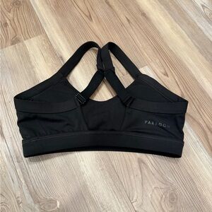 NWOT Paragon Black Gemini Sports Bra-Size S